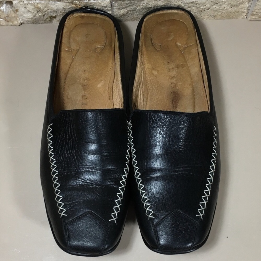 GENTLE SOULS WOMEN'S SHOE LEATHER MULE SLIP ON